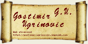 Gostimir Ugrinović vizit kartica